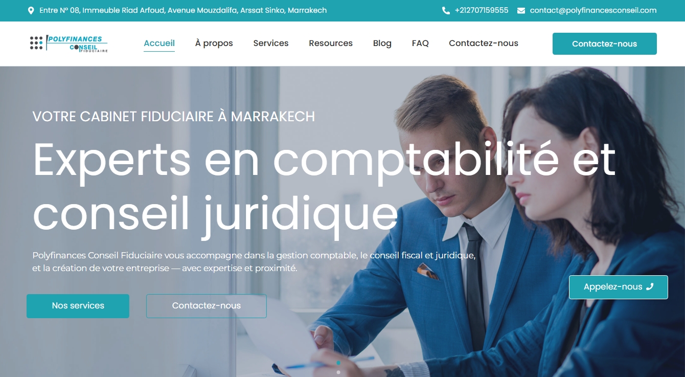 Polyfinance Conseil website screenshot