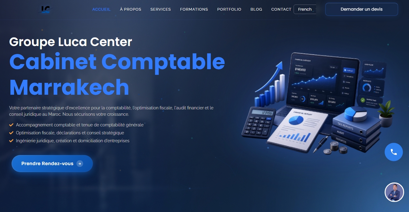 Luca Center website screenshot